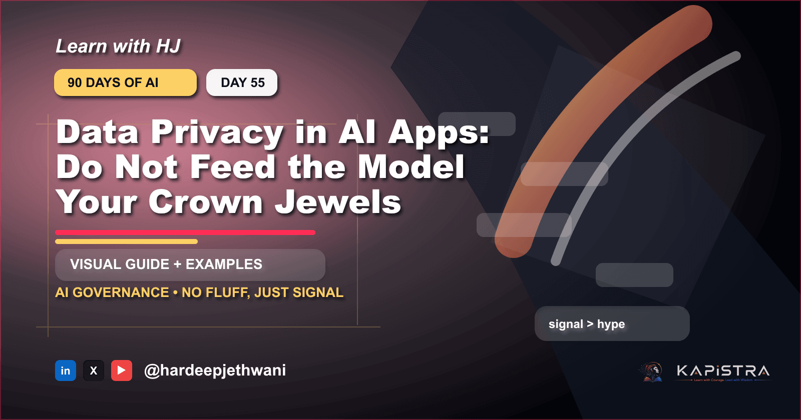 Data Privacy in AI Apps: Do Not Feed the Model Your Crown Jewels